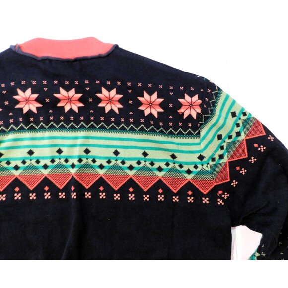 Choctaw Casino Christmas Sweater 2XL Red Green Black Reindeer Snowflake Cotton - Picture 3 of 12